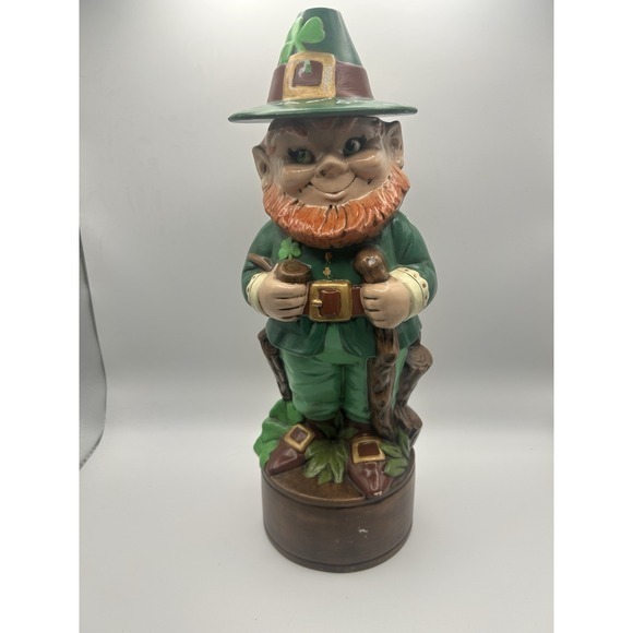 Vintage‎ Albertas Mold Leprechaun 72' Gentlemen Decanter 12